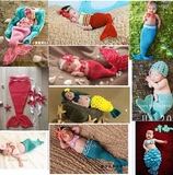 手工毛线 儿童摄影服装 影楼童装 婴儿拍照韩版新款美人鱼宝宝