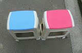 批发塑料高凳 高档加厚双色白色彩色防滑 46厘米凳子 高凳 方凳1