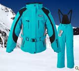 女士滑雪服套装 女款原单专业户外防寒 保暖 防风滑雪服 冲锋衣
