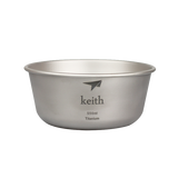 keith铠斯 纯钛碗 550ml 钛餐具 轻量化 户外登山野营餐具 KT321