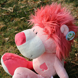 新年礼物NICI正版粉红色扑克系列狮子毛绒公仔送女友可爱儿童玩具
