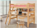 特价新款实木床母子床儿童房成套家具青少年多功能学习组合书桌床