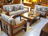 高端中式柚木纯实木家具客厅组合沙发昆明单双三人