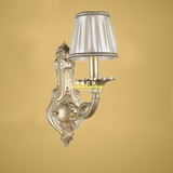 欧式仿铜灯单头壁灯 方管铁艺电镀金色双头床头灯 小美式布罩壁灯