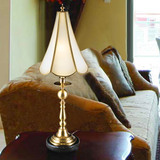 高档欧式客厅台灯装饰仿古全铜灯 美式卧室床头灯书房灯纯铜台灯
