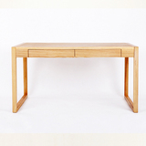 北欧简约现代组装现代简约橡木书桌原木环保实木带抽屉工作写字台