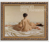 纯手绘东方现代人体美艺术裸体美女油画书房会所定制装饰画
