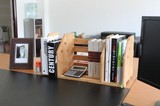 楠竹伸缩形可活动迷你桌面书架整理收纳置物架实木可调节书架包邮