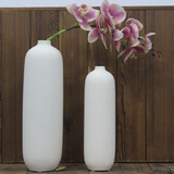 特价包邮 创意白色陶瓷花瓶摆件 北欧时尚素烧螺纹花瓶 新房礼品