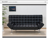 出口日式皮艺沙发床1.8米多功能两用沙发小户型客厅咖啡馆沙发床