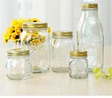 家居用品 防潮密封罐 透明玻璃瓶子蜂蜜瓶创意糖果茶叶罐冲钻特价