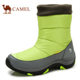 camel骆驼女靴雪地靴中跟优雅保暖 冬季套筒圆头中筒靴A81149608