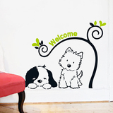 家装家饰可移除墙贴纸 客厅墙壁贴纸 卧室装饰贴画创意家居小狗