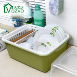 沃之沃大号塑料组合碗架置物架厨房置碗碟筷子沥水架角架整理碗柜