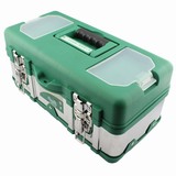 百威狮 五金工具箱 不锈钢工具箱 家用 多功能 加强型塑料 工具箱