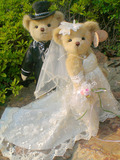 婚庆礼品车头压床娃娃结婚熊婚纱泰迪熊熊毛绒玩具情侣一对熊礼品