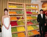木质货架 杉木展架 水果展示架 超市蔬果货架  木制展柜