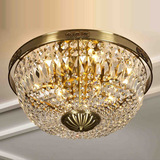 铜灯全铜吸顶灯 卧室灯具客厅LED欧式奢华大气新款纯铜水晶吸顶灯