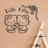 hello kitty墙贴 儿童房墙贴女孩 卧室室内装饰卡通可爱创意贴画