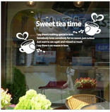 厨房墙贴纸 奶茶咖啡店铺 店铺橱窗贴 餐厅玻璃 墙壁贴纸 蜜甜