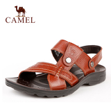 Camel/骆驼正品沙滩鞋男鞋 2015夏季新款户外真皮防滑男士凉鞋