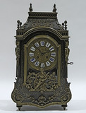 西洋古董钟表  拿破仑三世镶铜公平女神钟表h50