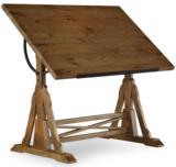 LOFT概念设计实木画架绘图画桌实木书桌复古欧美风格写字台工作台