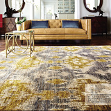 印度进口纯手工地毯 天然黄麻手编地毯 美式乡村客厅茶几地毯宜家