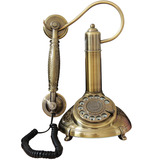 古典欧中式复古冲皇冠老式旋转拨号盘仿古电话机真正金属铃音