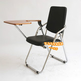 厂家销售带写字板折叠椅/简约时尚培训椅/精品镀铬会议椅折叠椅子