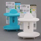 正品日本进口SANADA加厚型双层双格吸盘皂碟 肥皂盒 沥水置物架