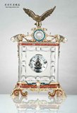 罗比罗丹大展宏图欧式钟表水晶玻璃电子钟表客厅座钟创意摆件时钟