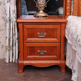 六郎 全实木床头柜 英式乡村风格家具 纯木质储物柜 红橡床头柜