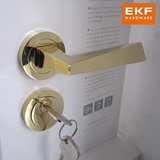 德国EKF现代风格室内门锁具房门锁 亮金色分体门锁Z9-51115