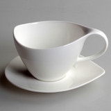 包邮咖啡杯星巴克卡布奇诺拿铁特价简约实用纯白经典欧式送勺