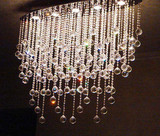 创意个性餐厅吊灯现代简约椭圆形餐厅水晶灯温馨卧室吧台水晶吊灯