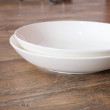 纯白色饭盘7.5 8英寸 景德镇骨瓷餐具盘子菜盘圆盘 汤盘 餐饮器具