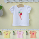 0-1-2-3岁女童装婴儿短袖T恤女宝宝夏装纯棉夏季外贸韩版打底上衣