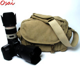 欧赛专业帆布相机包佳能单反摄影包佳能60D70D7D6D5DIII套机小白