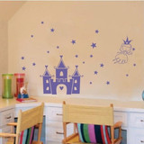 温馨公主城堡 小天使 装饰自粘DIY创意儿童房间 卧室墙贴M116