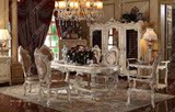 欧式古典实木雕刻高档家具餐桌餐椅组合套装长方形吃饭桌特价定做
