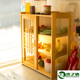 厨房实木整体置储杂物收纳餐边防虫碗碟柜子 小户型个性简约欧式