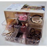 日本KM9格迷你桌面收纳盒饰品化妆品塑料储物盒办公文具置物盒