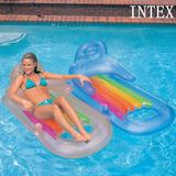 INTEX正品水上浮床躺椅扶手靠背游泳充气床 成人海滩度假装备浮排