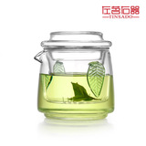 左茗右器 绿叶泡茶壶红茶泡茶器功夫茶具耐热玻璃小茶壶 200ML