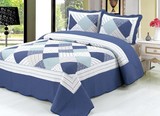 韩式全棉双人夹棉空调被 绗缝被床盖床品三四件套件可做床单被子