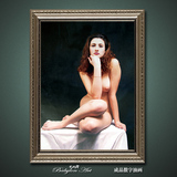 成品数字油画欧式人物裸女60*80有框画卧室客厅装饰画 特价不包邮