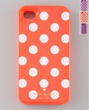 Kate Spade iPhone 4/4S 波点橘色手机外壳/保护套，现货