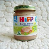 特价现货 德国代购正品进口hipp喜宝辅食婴儿食品有机牛肉泥4+