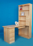 松木家具松木电脑桌书桌儿童书架实木书柜组合台式特价